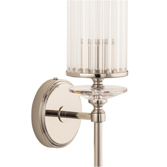 kristal striebro dlhy luxusny elegantny nastenny svietnik kristal sklenena lampa lampa obyvacka schodisko chodba osvetlenie.jpg